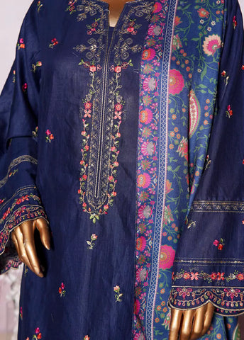 WKK-006 C-EMB- 3 Piece Khaddar Emboidered Stitched Suit