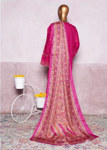 WKK-008 C-EMB- 3 Piece Khaddar Emboidered Stitched Suit