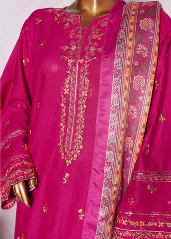 WKK-008 C-EMB- 3 Piece Khaddar Emboidered Stitched Suit