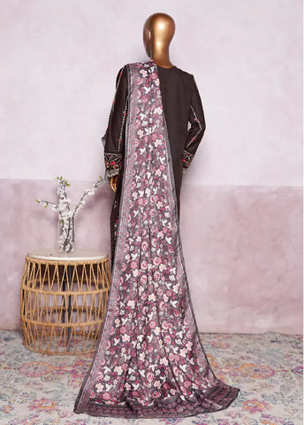 WKK-010 C-EMB- 3 Piece Khaddar Emboidered Stitched Suit