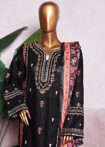 WKK-015 C-EMB- 3 Piece Khaddar Emboidered Stitched Suit