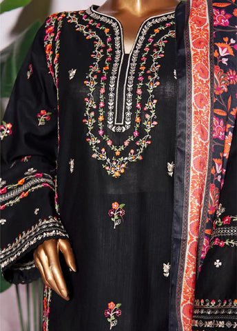 WKK-015 C-EMB- 3 Piece Khaddar Emboidered Stitched Suit