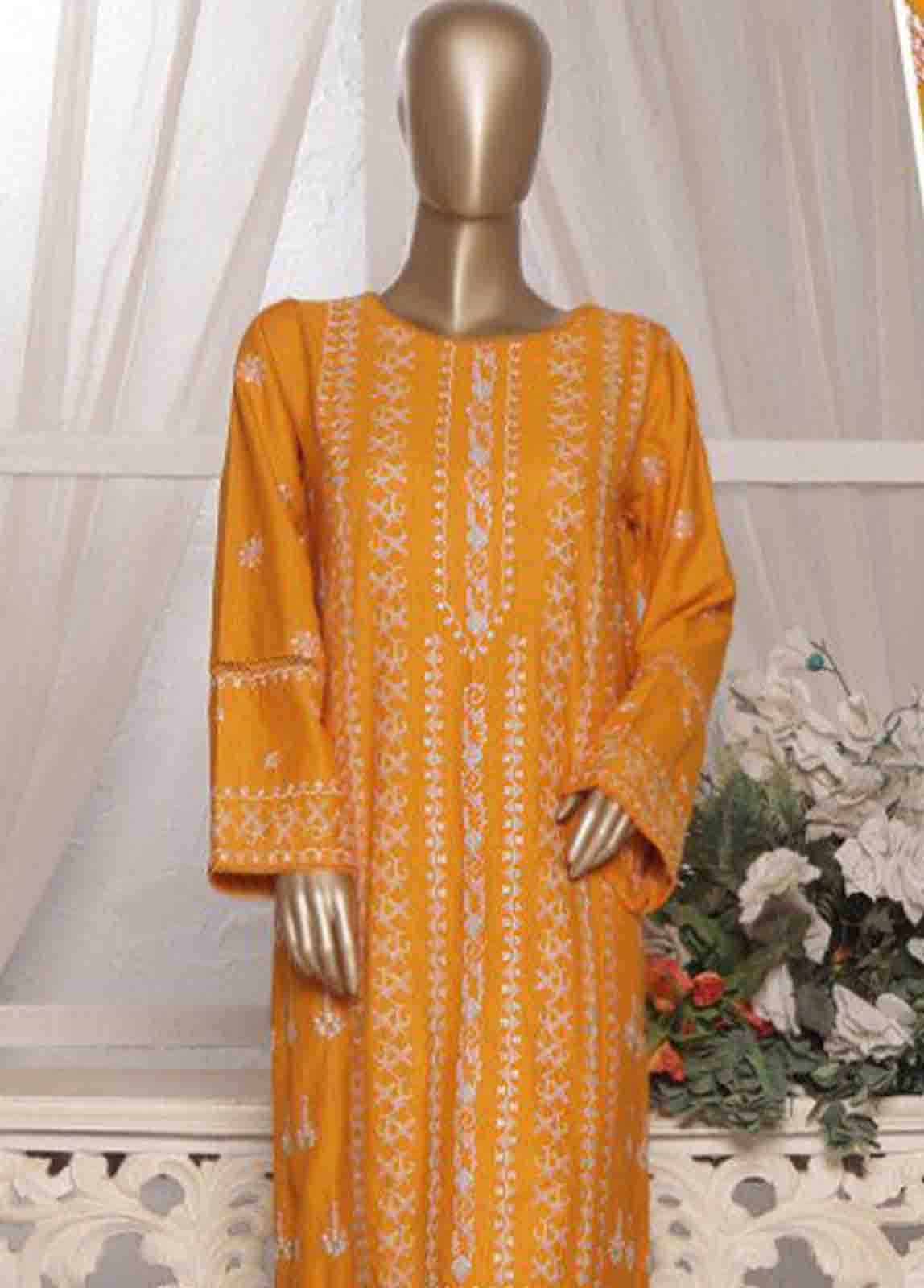 Bin Saeed Fabric - WKKE-001- 2 Piece Embroidered Khaddar Stitched Co Ords