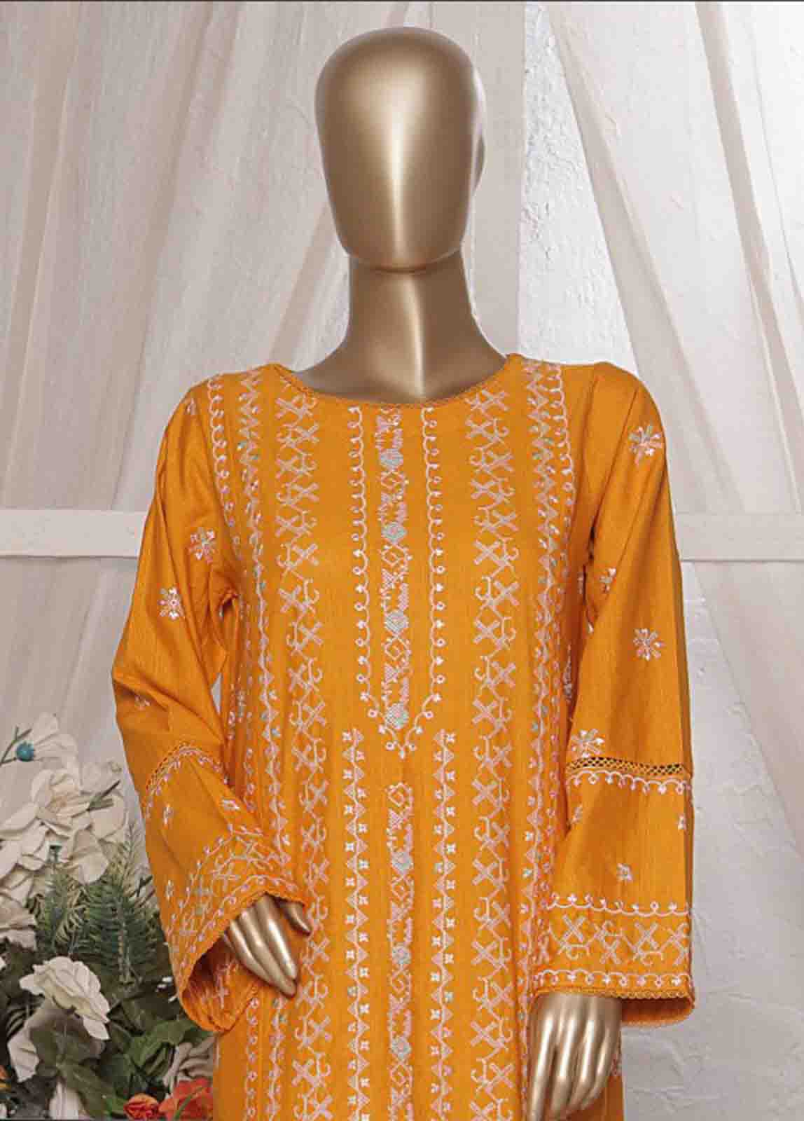 Bin Saeed Fabric - WKKE-001- 2 Piece Embroidered Khaddar Stitched Co Ords