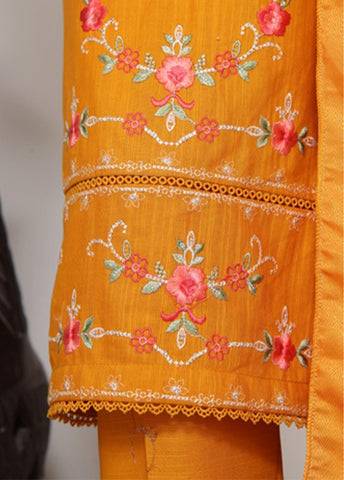 Bin Saeed Fabric - WKKE-001 A-3 Piece Khaddar Embroidered Stitched Suit