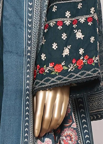 Bin Saeed Fabric - WKKE-003-C- 3 Piece Khaddar Emboidered Stitched Suit