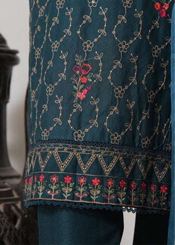 Bin Saeed Fabric - WKKE-003 A-3 Piece Khaddar Embroidered Stitched Suit