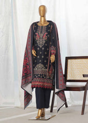 WKKE-004 B-3 Piece Khaddar Embroidered Stitched Suit