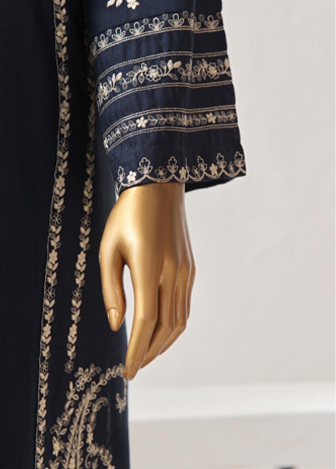 Bin Saeed Fabric - WKKE-004 A-3 Piece Khaddar Embroidered Stitched Suit