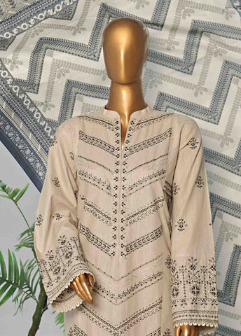 Bin Saeed Fabric - WKKE-005 A -3 Piece Khaddar Embroidered Stitched Suit