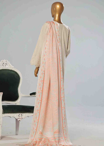 Bin Saeed Fabric - WKKE-005 B -3 Piece Khaddar Embroidered Stitched Suit