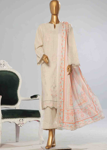 Bin Saeed Fabric - WKKE-005 B -3 Piece Khaddar Embroidered Stitched Suit