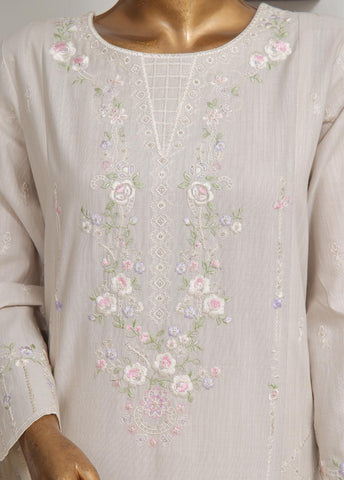 Bin Saeed Fabric - WKKE-005 C-3 Piece Khaddar Embroidered Stitched Suit