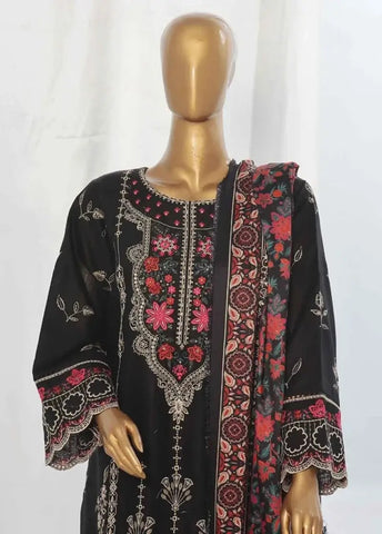 Bin Saeed Fabric - WKKE-006-A- 3 Piece Khaddar Emboidered Stitched Suit