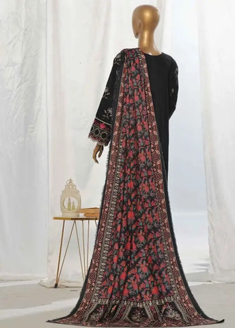 Bin Saeed Fabric - WKKE-006-A- 3 Piece Khaddar Emboidered Stitched Suit