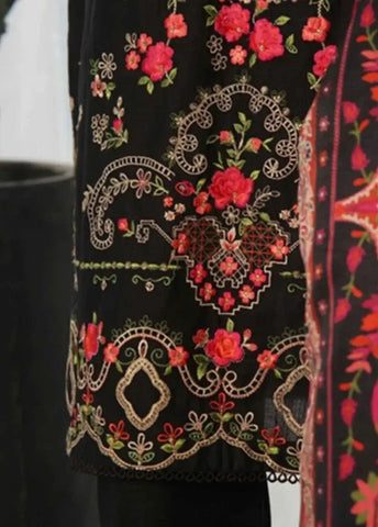 Bin Saeed Fabric - WKKE-006-B- 3 Piece Khaddar Emboidered Stitched Suit