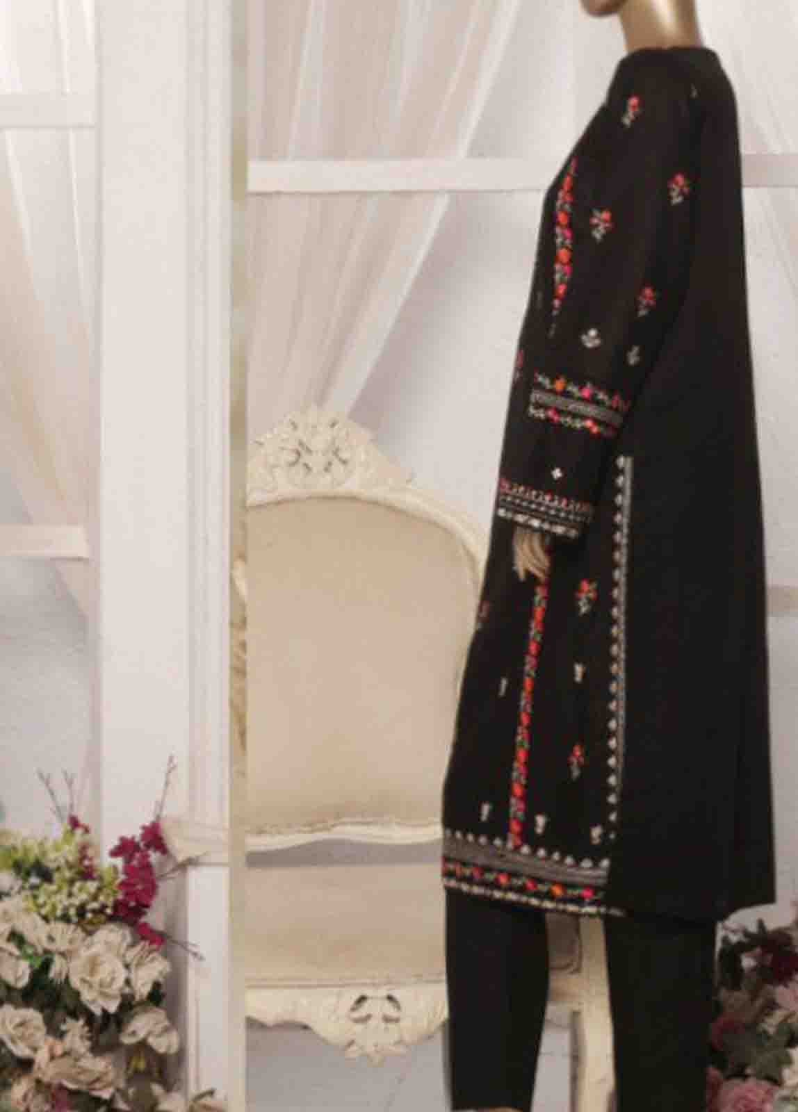 Bin Saeed Fabric - WKKE-006- 2 Piece Embroidered Khaddar Stitched Co Ords