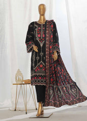 WKKE-006 A-3 Piece Khaddar Embroidered Stitched Suit