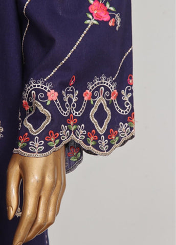 Bin Saeed Fabric - WKKE-007 A-3 Piece Khaddar Embroidered Stitched Suit