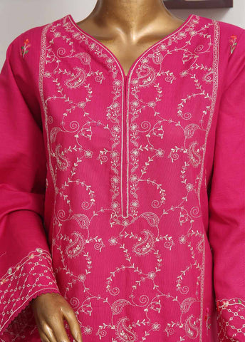 Bin Saeed Fabric - WKKE-008 A-3 Piece Khaddar Embroidered Stitched Suit