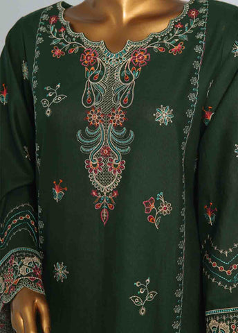 Bin Saeed Fabric - WKKE-009 A -3 Piece Khaddar Embroidered Stitched Suit