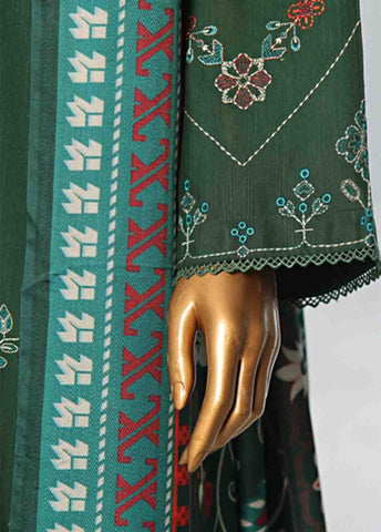 Bin Saeed Fabric - WKKE-009 B -3 Piece Khaddar Embroidered Stitched Suit