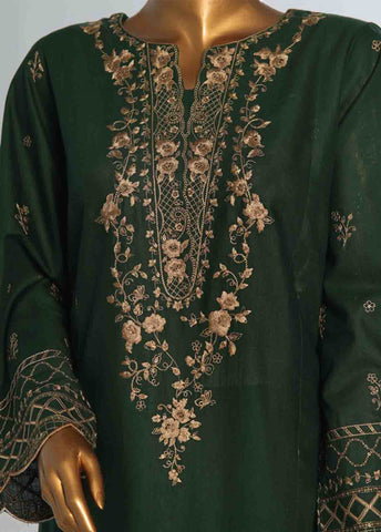 Bin Saeed Fabric - WKKE-009 C -3 Piece Khaddar Embroidered Stitched Suit