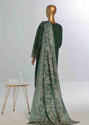 Bin Saeed Fabric - WKKE-009 C -3 Piece Khaddar Embroidered Stitched Suit