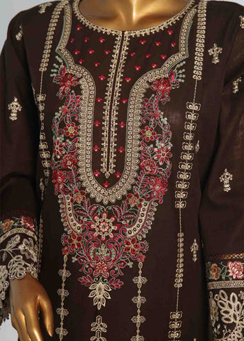 Bin Saeed Fabric - WKKE-010 B -3 Piece Khaddar Embroidered Stitched Suit
