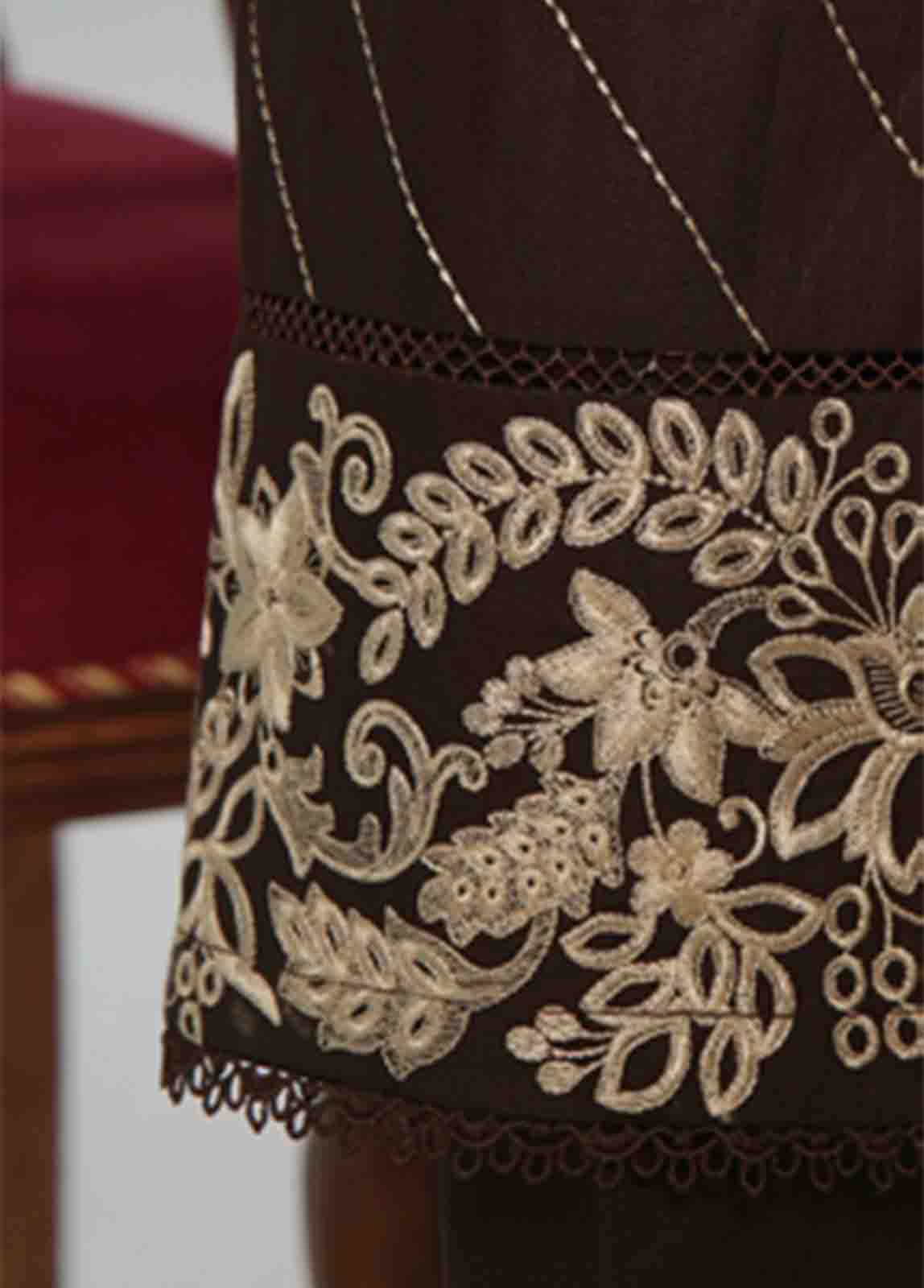 Bin Saeed Fabric - WKKE-010 B -3 Piece Khaddar Embroidered Stitched Suit