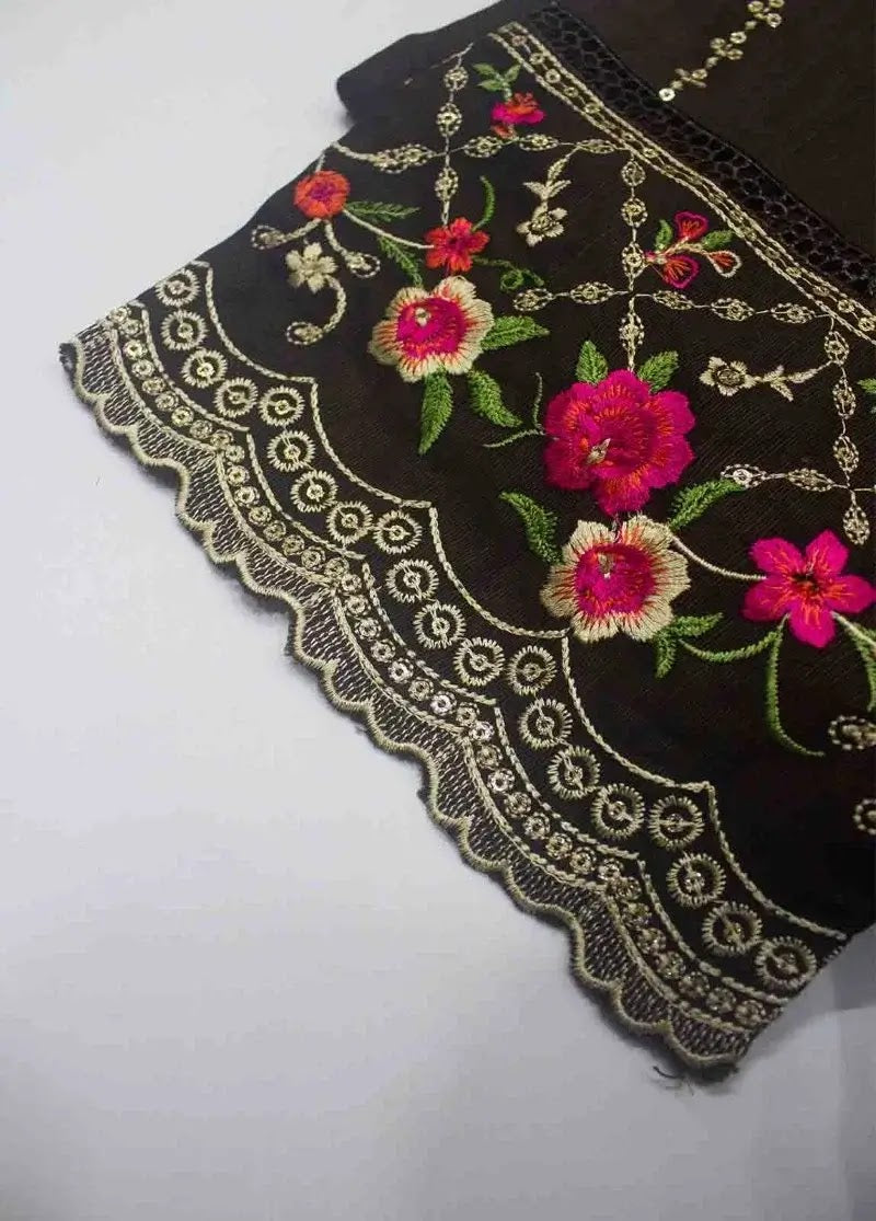 Bin Saeed Fabric - WKKE-010 C- 2 Piece Khaddar Emboidered Stitched Suit