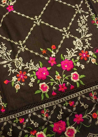 Bin Saeed Fabric - WKKE-010 C- 2 Piece Khaddar Emboidered Stitched Suit