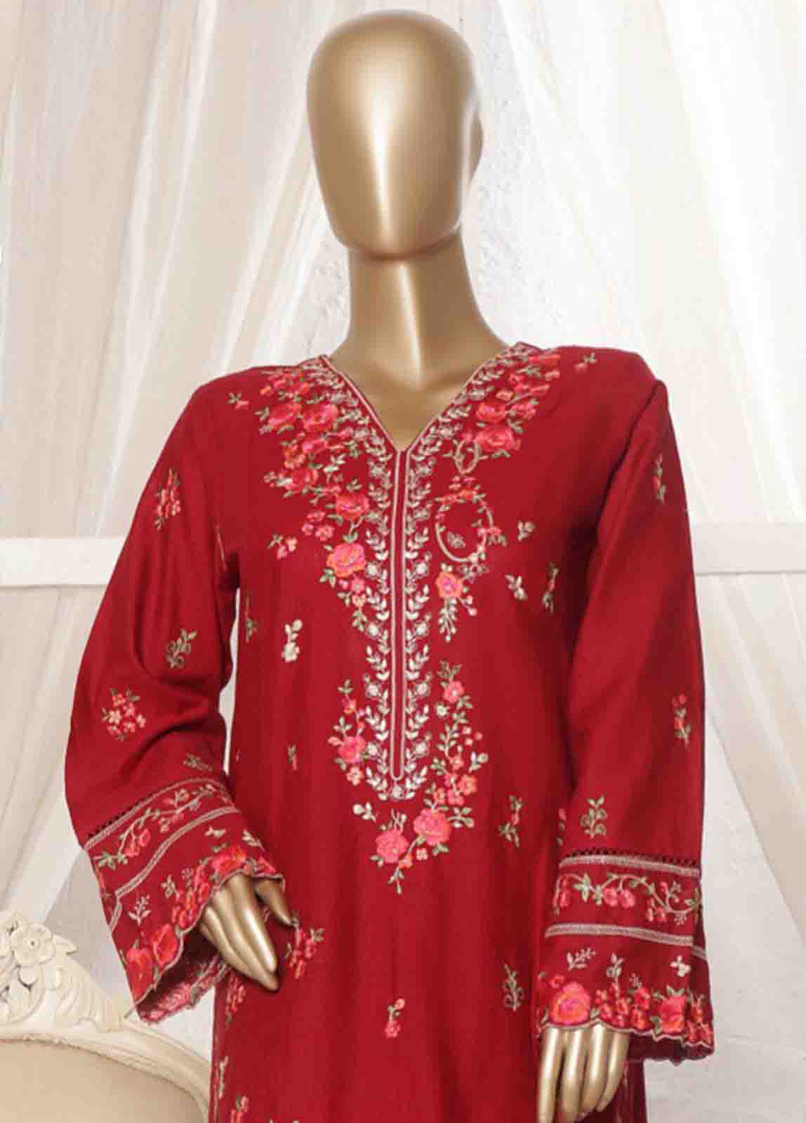 Bin Saeed Fabric - WKKE-011- 2 Piece Embroidered Khaddar Stitched Co Ords