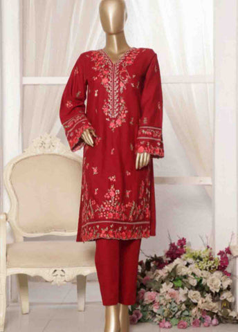 Bin Saeed Fabric - WKKE-011- 2 Piece Embroidered Khaddar Stitched Co Ords
