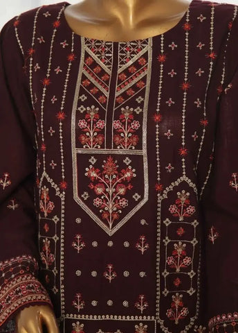 Bin Saeed Fabric - WKKE-012-A- 3 Piece Khaddar Emboidered Stitched Suit