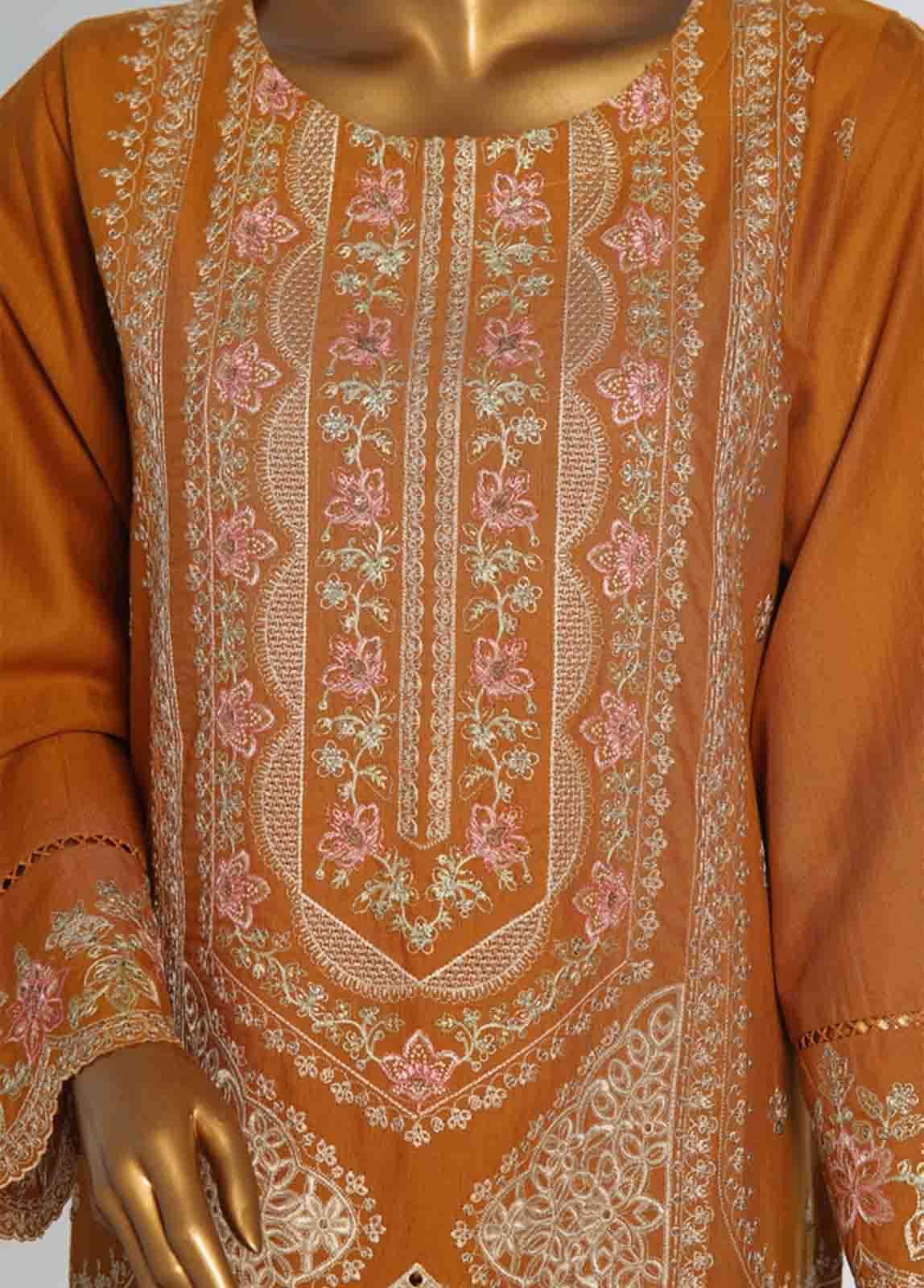 Bin Saeed Fabric - WKKE-013 A -3 Piece Khaddar Embroidered Stitched Suit