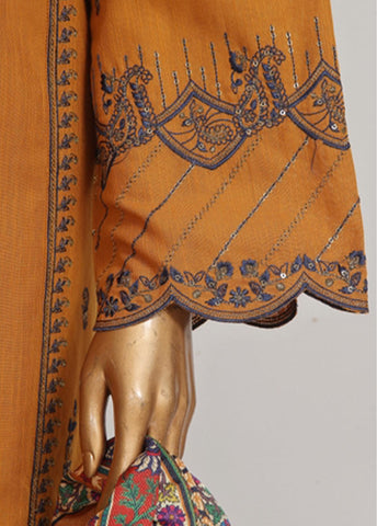 Bin Saeed Fabric - WKKE-013 C-3 Piece Khaddar Embroidered Stitched Suit