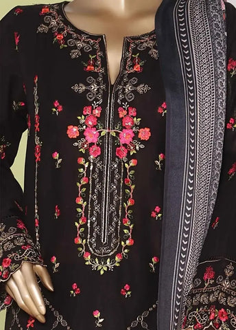 Bin Saeed Fabric - WKKE-014-B- 3 Piece Khaddar Emboidered Stitched Suit