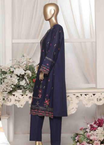 Bin Saeed Fabric - WKKE-015 C- 2 Piece Embroidered Khaddar Stitched Co Ords