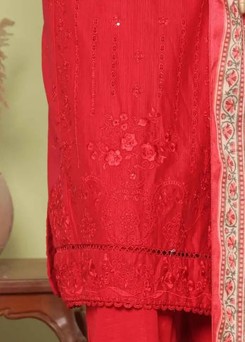 Bin Saeed Fabric - WKKE-016-A- 3 Piece Khaddar Emboidered Stitched Suit