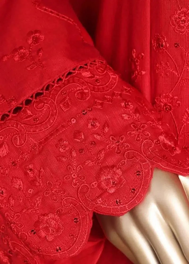 Bin Saeed Fabric - WKKE-016-A- 3 Piece Khaddar Emboidered Stitched Suit