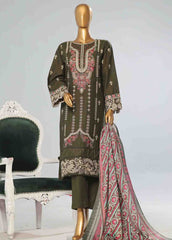 WKKE-017 A -3 Piece Khaddar Embroidered Stitched Suit