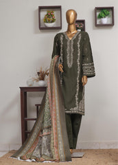 WKKE-017 B-3 Piece Khaddar Embroidered Stitched Suit