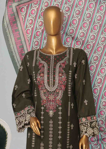 Bin Saeed Fabric - WKKE-017 A -3 Piece Khaddar Embroidered Stitched Suit