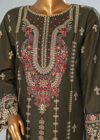 Bin Saeed Fabric - WKKE-017 A -3 Piece Khaddar Embroidered Stitched Suit