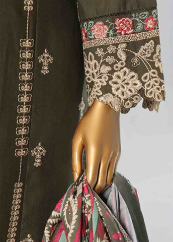 Bin Saeed Fabric - WKKE-017 A -3 Piece Khaddar Embroidered Stitched Suit