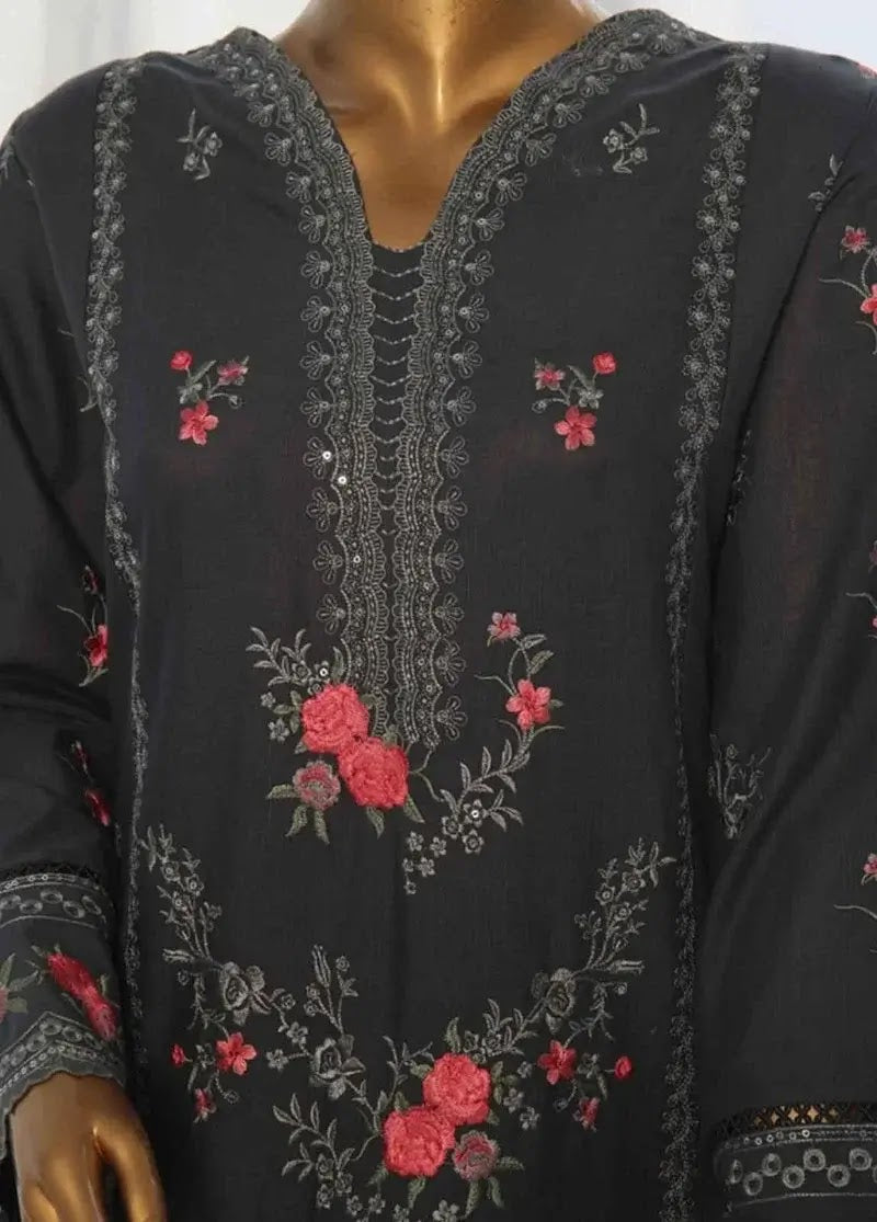 Bin Saeed Fabric - WKKE-018-C- 3 Piece Khaddar Emboidered Stitched Suit