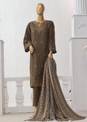 WKKE-020 A-3 Piece Khaddar Embroidered Stitched Suit