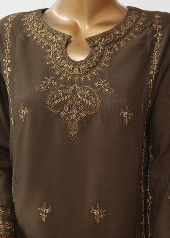 Bin Saeed Fabric - WKKE-020 A-3 Piece Khaddar Embroidered Stitched Suit