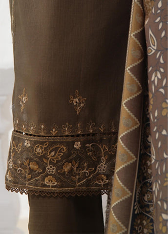 Bin Saeed Fabric - WKKE-020 A-3 Piece Khaddar Embroidered Stitched Suit